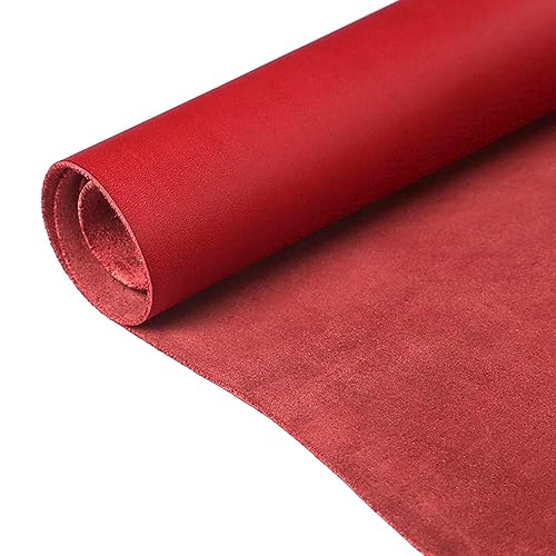 YOGAYE Lederfell, Kuhfell, Dickes Echtleder, 2 mm, rotes Leder, Tasche, Geldbörse, Schuhe, die erste Schicht aus gegerbtem Leder, Dicke Haut, DIY von YOGAYE