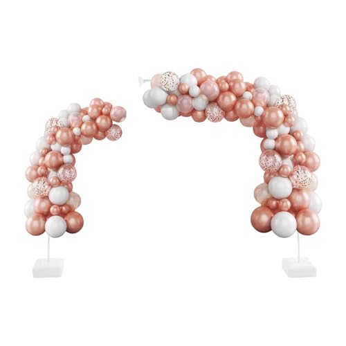 Ballonbogen Kit, 2.5M & 1.5M Einstellbare Ballonbogen mit Ballon Clips & manuelle Pumpe, Freie Biegung Ballonständer für Boden, Luftballon Bogen für Geburtstag, Party, Jubiläum, Hochzeit (Weiß) Ballonbogen Kit, 2.5M & 1.5M Einstellbare Ballonbogen mit Ballon Clips & manuelle Pumpe, Freie Biegung Ballonständer für Boden, Luftballon Bogen für Geburtstag, Party, Jubiläum, Hochzeit (Weiß) von YOICUATGNA