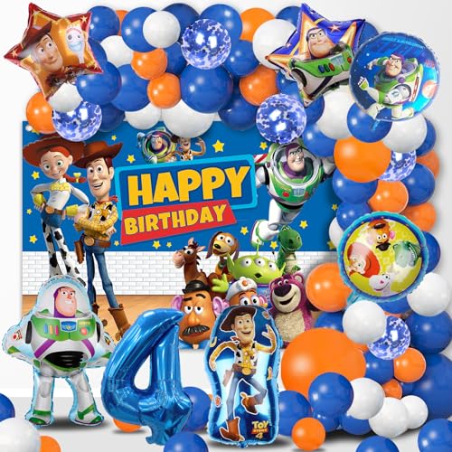 75 Stück Story Geburtstag Deko 4 Jahre, Happy Birthday Girlande Story, Story Luftballon Geburtstag 4, Story Folienballon, Story Hintergrund, Luftballon Girlande Für Geburtstagsdeko Kinder 75 Stück Story Geburtstag Deko 4 Jahre, Happy Birthday Girlande Story, Story Luftballon Geburtstag 4, Story Folienballon, Story Hintergrund, Luftballon Girlande Für Geburtstagsdeko Kinder von YOILIK