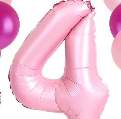 Luftballons 4 jahre, 25 Stück Geburtstags Dekorationen 4 jahre, Set Folienballon, Party Supplies 4 jahre, für Luftballon Geburtstagsfeier Dekoration für Mädchen von YOILIK