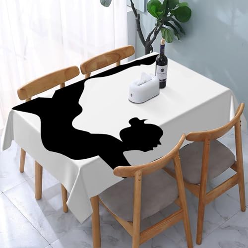 YOIUE Tischdecke Abwaschbar Rechteckig,137x183cm,Polyester Tischtuch Tafeldecke Ornamente Schmutzabweisend Pflegeleicht,Gymnastik Pose Handstand mädchen Silhouette YOIUE Tischdecke Abwaschbar Rechteckig,137x183cm,Polyester Tischtuch Tafeldecke Ornamente Schmutzabweisend Pflegeleicht,Gymnastik Pose Handstand mädchen Silhouette von YOIUE