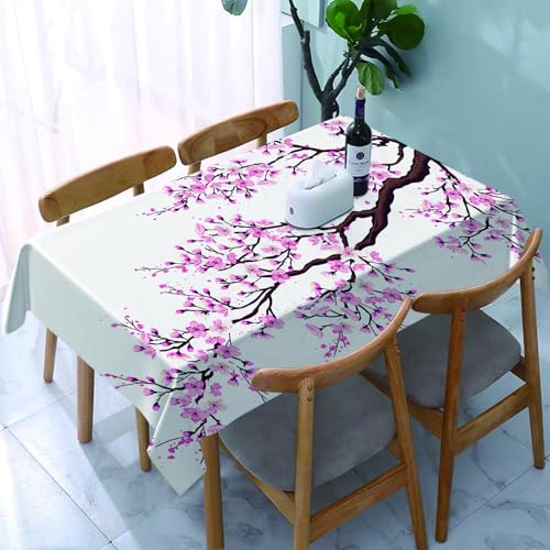 YOIUE Tischdecke Abwaschbar Rechteckig,137x183cm,Polyester Tischtuch Tafeldecke Ornamente Schmutzabweisend Pflegeleicht,Japanisch, Zweig eines blühenden Sakura-Baumes Blumen Kirschblüte Frühlingsthem YOIUE Tischdecke Abwaschbar Rechteckig,137x183cm,Polyester Tischtuch Tafeldecke Ornamente Schmutzabweisend Pflegeleicht,Japanisch, Zweig eines blühenden Sakura-Baumes Blumen Kirschblüte Frühlingsthem von YOIUE