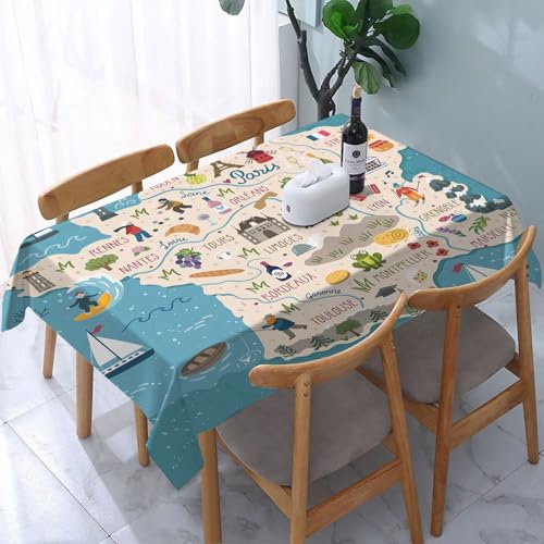 YOIUE Tischdecke Abwaschbar Rechteckig,137x183cm,Polyester Tischtuch Tafeldecke Ornamente Schmutzabweisend Pflegeleicht,Reisegeographie - Artofit YOIUE Tischdecke Abwaschbar Rechteckig,137x183cm,Polyester Tischtuch Tafeldecke Ornamente Schmutzabweisend Pflegeleicht,Reisegeographie - Artofit von YOIUE
