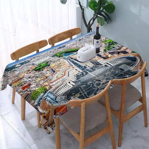 YOIUE Tischdecke Abwaschbar Rechteckig,137x183cm,Polyester Tischtuch Tafeldecke Ornamente Schmutzabweisend Pflegeleicht,Vatikanstadt Rom. Der Petersplatz vom Petersdom aus YOIUE Tischdecke Abwaschbar Rechteckig,137x183cm,Polyester Tischtuch Tafeldecke Ornamente Schmutzabweisend Pflegeleicht,Vatikanstadt Rom. Der Petersplatz vom Petersdom aus von YOIUE