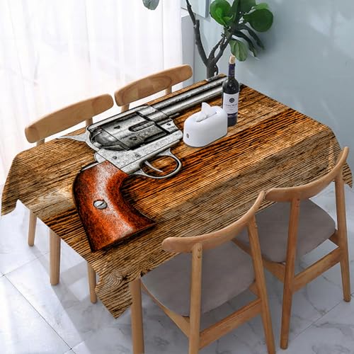 YOIUE Tischdecke Abwaschbar Rechteckig,137x183cm,Polyester Tischtuch Tafeldecke Ornamente Schmutzabweisend Pflegeleicht,Western, Old Style Revolver Antik Six Shooter Gun Waff YOIUE Tischdecke Abwaschbar Rechteckig,137x183cm,Polyester Tischtuch Tafeldecke Ornamente Schmutzabweisend Pflegeleicht,Western, Old Style Revolver Antik Six Shooter Gun Waff von YOIUE