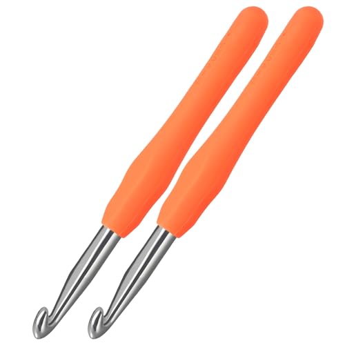 US Größe M / 9,0 mm Häkelnadeln (2 Stück), längere, glattere, ergonomische Häkelnadel für Anfänger, perfekt für lange Zeit, keine Schmerzen beim Häkeln von YOJOB