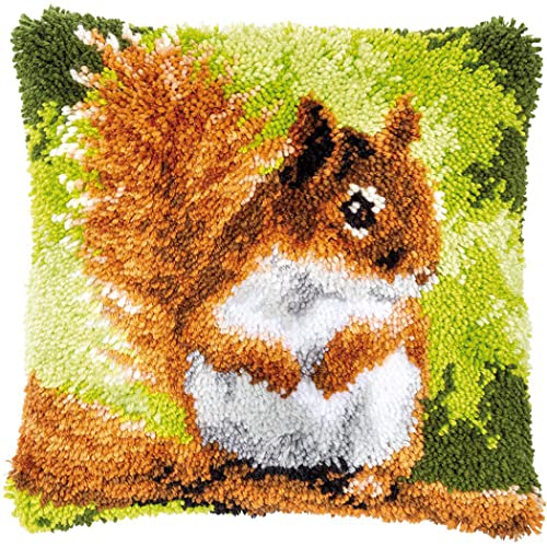 YOJOLO Knüpf Sets Knüpfkissen Zum Selber Knüpfen Knüpfteppiche Eichhörnchen Muster Kissen Kissenbezug Kreuzstich Latch Hook Kit Handwerk Erwachsene Kinder Kunsthandwerk,43×43cm/17×17in YOJOLO Knüpf Sets Knüpfkissen Zum Selber Knüpfen Knüpfteppiche Eichhörnchen Muster Kissen Kissenbezug Kreuzstich Latch Hook Kit Handwerk Erwachsene Kinder Kunsthandwerk,43×43cm/17×17in von YOJOLO