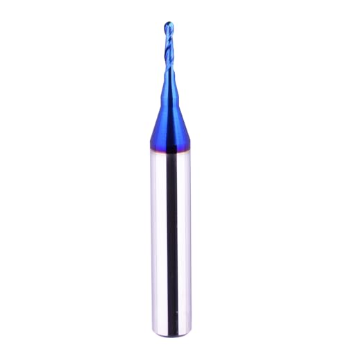 CNC-Fräser-Bits, 1/4-Zoll-Schaft, 1/16-Zoll-Schaftfräser, Hartmetall-Kugelkopf-Schaftfräser mit Nanoblau-Beschichtung für Seitenfräsen, Endfräsen, Fertigbearbeitung CNC-Fräser-Bits, 1/4-Zoll-Schaft, 1/16-Zoll-Schaftfräser, Hartmetall-Kugelkopf-Schaftfräser mit Nanoblau-Beschichtung für Seitenfräsen, Endfräsen, Fertigbearbeitung von YOKISHUN
