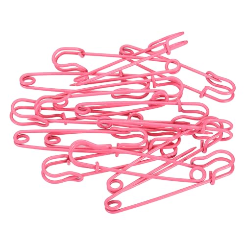 YOKIVE 15 Stück Sicherheitsnadeln, Große Metall-Nähnadeln | Basteln, Ideal für Kleidung, Stricken, Nähen (Pink, 2,95 Zoll). von YOKIVE