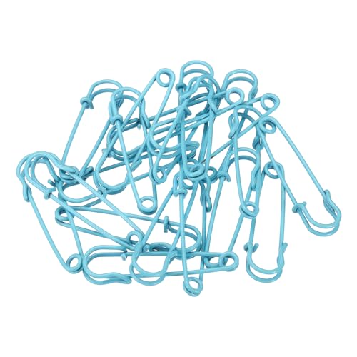 YOKIVE 20 Stück Sicherheitsnadeln, Große Metallnadeln | Handwerksanfertigung, Ideal für Kleidung, Stricken, Nähen (Blau, 1,97 Zoll) von YOKIVE