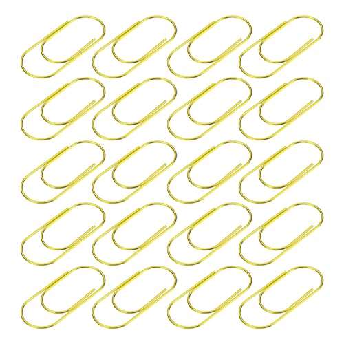 YOKIVE 30 Stück Büroklammer, breite beschichtete große Klammern mit Box, halten den Tisch ordentlich, ideal für Büro, Kunst, Zuhause, täglichen Gebrauch (Goldfarben, 2 Zoll) von YOKIVE