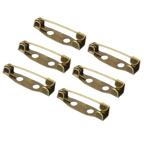 YOKIVE 50 Stück Sicherheitsnadeln, Broschenverschluss-Pins | Abzeichenhandwerk Ideal für Namensschilder, Schmuckherstellung (Bronzeton, 20 mm) von YOKIVE
