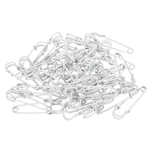 YOKIVE 50 Stück Sicherheitsnadeln, Große Metallnadeln | Handwerksanfertigung, Ideal für Kleidung, Stricken, Nähen (Weiß, 1,97 Zoll) von YOKIVE