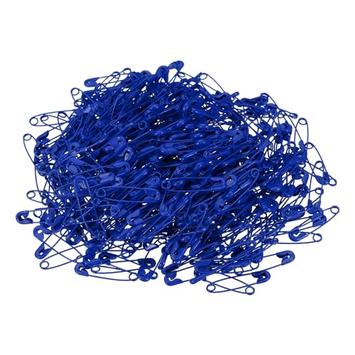 YOKIVE 500 Stück Sicherheitsnadeln, kleine Metall-Nähnadeln | Basteln, ideal für Kleidung, Stricken, Nähen (Blau, 0,98 Zoll). von YOKIVE