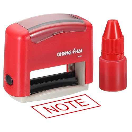 YOKIVE Note, selbstfärbender Gummistempel, Bürotinte, Geschäftsstempel für Bürodokumente, Papiere, Lager, Etikett (rot) von YOKIVE