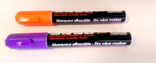YOKO DESIGN - Set mit 2 Markern, abwischbar, Orange und Violett von YOKO DESIGN