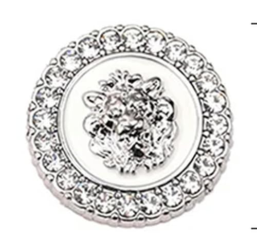 100 Stück neue Löwenkopf-Diamant-Design-Metallknöpfe für Kleidung, DIY-Nähknöpfe, 2–18 mm von YOLNEY