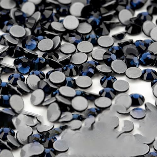 14400 Stück Großhandel Glas-Strasssteine Kristall Hot Fix Flatback Glitzer-Strasssteine für DIY-Stoffkleidung-Montana-SS12-14400 (Stk.) von YOLNEY