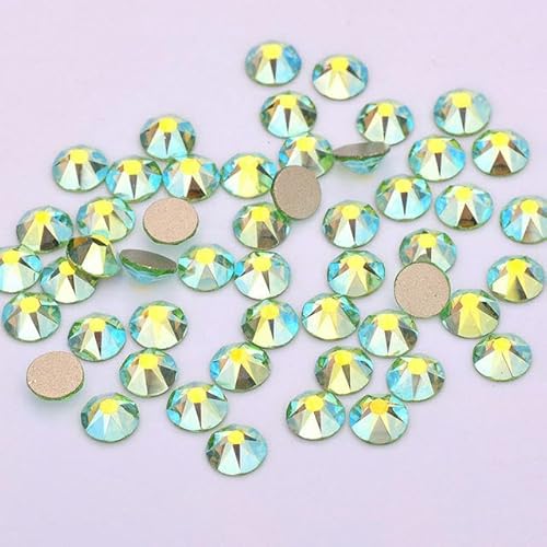 16 Facettenschliff SS10 SS16 SS20 SS30 2088 Glas-Strasssteine mit flacher Rückseite, nicht heiß fixierbar, AB-Kristallstein, Nagel-Strasssteine-Lt.Emerald AB, SS16, 1440 Stück 16 Facettenschliff SS10 SS16 SS20 SS30 2088 Glas-Strasssteine mit flacher Rückseite, nicht heiß fixierbar, AB-Kristallstein, Nagel-Strasssteine-Lt.Emerald AB, SS16, 1440 Stück von YOLNEY