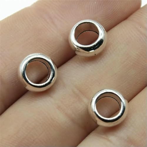 20 Stück Antik Silber Farbe Europäische Großlochperlen Spacer Perlen Charm Anhänger Schmuck Zubehör DIY-B13924-9x9x4,0mm 20 Stück Antik Silber Farbe Europäische Großlochperlen Spacer Perlen Charm Anhänger Schmuck Zubehör DIY-B13924-9x9x4,0mm von YOLNEY