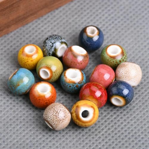 30 Stück runde, 8 mm lange, ausgefallene Glasurperlen aus Keramik und Porzellan, lose Abstandsperlen, Lot zur Schmuckherstellung, DIY-Mixed in -8 mm 30 Stück runde, 8 mm lange, ausgefallene Glasurperlen aus Keramik und Porzellan, lose Abstandsperlen, Lot zur Schmuckherstellung, DIY-Mixed in -8 mm von YOLNEY