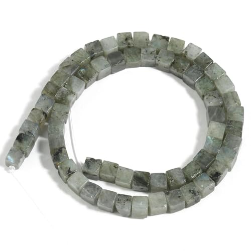 4 6 8 mm natürlicher quadratischer Steinwürfel, Tigerauge, Opal, Labradorit, lose Perle zur Schmuckherstellung, DIY-Armband, 15 Zoll – Grauer Labradorit – 4,0 mm (ca. 90 4 6 8 mm natürlicher quadratischer Steinwürfel, Tigerauge, Opal, Labradorit, lose Perle zur Schmuckherstellung, DIY-Armband, 15 Zoll – Grauer Labradorit – 4,0 mm (ca. 90 von YOLNEY