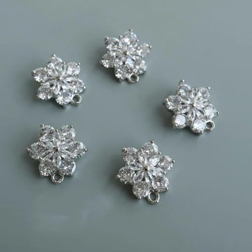 5 Stück/Lot Luxus-Kristallknöpfe für Kleidung, Zirkonia-Knopf für Mantel, dekorative CZ-Nähknöpfe für Kaschmir-Strickjacke-NK-166-5pcR15 von YOLNEY