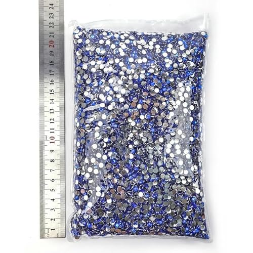Jelly AB Resin Non Hot Fix Strasssteine Flatback-Kristalle Strass glitzert Stein Großes Paket für DIY-Nägel-6 Saphir-4mm SS16-25000 Stück von YOLNEY