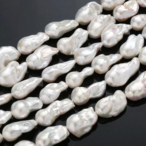 Natürliche Süßwasserperle mit unregelmäßiger Form, lose Perle zur Schmuckherstellung, DIY-Halskette, Armband, 18 x 12 mm, 1 Stück von YOLNEY