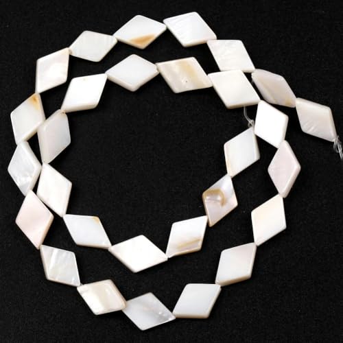 Natürliche weiße Muschelperlen Perlmutt Liebe HerzStern Mond Runde Abstandsperlen zur Schmuckherstellung DIY Armband Handarbeit-10x15mm Rautenförmig Natürliche weiße Muschelperlen Perlmutt Liebe HerzStern Mond Runde Abstandsperlen zur Schmuckherstellung DIY Armband Handarbeit-10x15mm Rautenförmig von YOLNEY