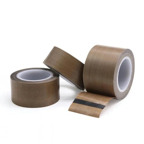 YOLNEY PTFE-Band, Klebeband, isoliert, hochtemperaturbeständig, PTFE-Dichtungsband, Breite 5–50 mm, Dicke 0,13 mm, 0,18 mm–50 mm–0,13 mm von YOLNEY