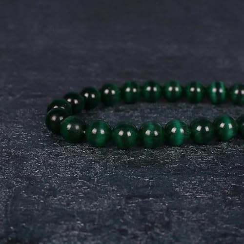 Rundes Katzenauge, glänzendes Kristallglas, 4,0 mm, 6 mm, 8 mm, 10 mm, 12 mm, 14,0 mm, lose Perlen, Großhandelsposten zur Schmuckherstellung, DIY-Bastelzubehör, Dunkelgrün, 4,0 mm (95 Stück) von YOLNEY
