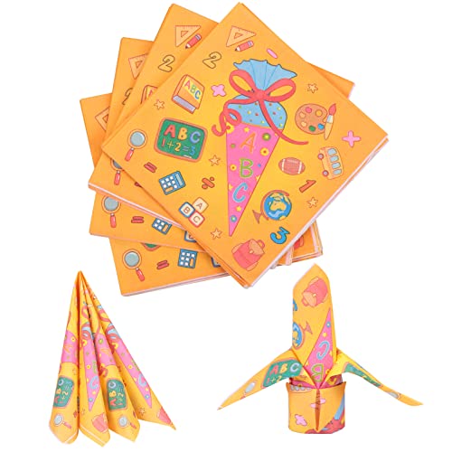 YOLOUP 40 PCS Schulanfang Servietten Einschulung Tisch Deko Papierservietten Zuckertüten Serviette für Mädchen & Junge Erster Schultag Schulanfang Dekoration ABC Papiertüchern Brotdosen Zubehör YOLOUP 40 PCS Schulanfang Servietten Einschulung Tisch Deko Papierservietten Zuckertüten Serviette für Mädchen & Junge Erster Schultag Schulanfang Dekoration ABC Papiertüchern Brotdosen Zubehör von YOLOUP