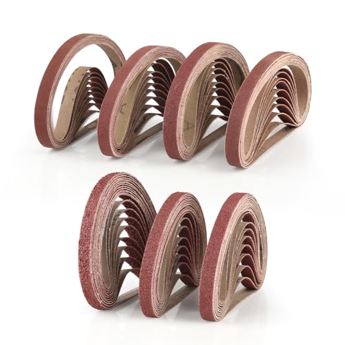 70 Pcs Schleifband 10 x 330 mm, Schleifband-Set je 10 x Körnung 40/60/80/120/150/240/400, Profi-Schleifpapier-Schleifbänder-Set für Bandschleifer, Schleifen, Feilen, Schärfen und Entrosten 70 Pcs Schleifband 10 x 330 mm, Schleifband-Set je 10 x Körnung 40/60/80/120/150/240/400, Profi-Schleifpapier-Schleifbänder-Set für Bandschleifer, Schleifen, Feilen, Schärfen und Entrosten von YONGQING