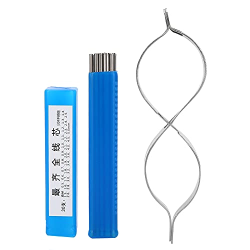 Jewelry Making Tools 30 PCS Metal Cored Rods with Cross Locking Tweezers | Beading Wire Mandrels for Necklace/Earrings/Bracelet Crafting | Sturdy Metal Bead Stringing Tool Kit von YONGZURA