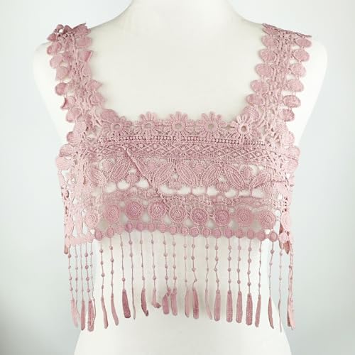 YOOGCORETT 1 x Stickerei-Spitzenapplikation, Blumenaufnäher, für Hochzeit, Brautkleid, Kleidung, Nähen, Basteln, Dekorationen, Spitze, Rosa, 43,2 x 39,9 cm YOOGCORETT 1 x Stickerei-Spitzenapplikation, Blumenaufnäher, für Hochzeit, Brautkleid, Kleidung, Nähen, Basteln, Dekorationen, Spitze, Rosa, 43,2 x 39,9 cm von YOOGCORETT