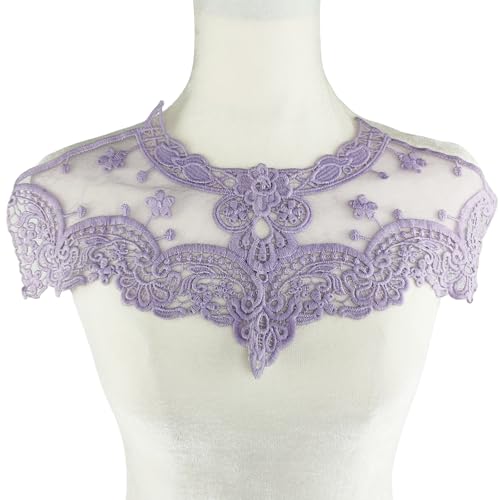 YOOGCORETT 1 x violette Spitzenapplikationen, Blumenstickerei, Flicken zum Basteln, Nähen, Brautkleid, Dekorationen, Applikationen, 43,2 x 22,9 cm YOOGCORETT 1 x violette Spitzenapplikationen, Blumenstickerei, Flicken zum Basteln, Nähen, Brautkleid, Dekorationen, Applikationen, 43,2 x 22,9 cm von YOOGCORETT