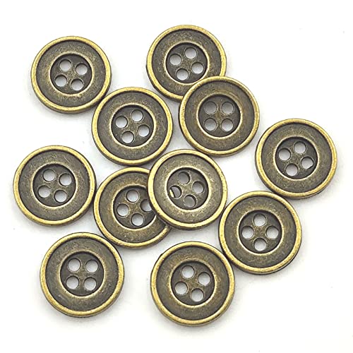 YOOGCORETT 15 Stück Metallknöpfe 2 Löcher Antik Bronze Vintage Stil Runde Knöpfe Bulk für Jacke, Mantel, Kleidung Nähknöpfe Zubehör DIY Handwerk Scrapbooking Dekorationen 13 mm YOOGCORETT 15 Stück Metallknöpfe 2 Löcher Antik Bronze Vintage Stil Runde Knöpfe Bulk für Jacke, Mantel, Kleidung Nähknöpfe Zubehör DIY Handwerk Scrapbooking Dekorationen 13 mm von YOOGCORETT