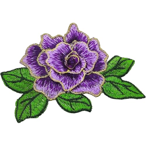 YOOGCORETT 5 Stück Rosenblüten-Aufnäher, bestickt, zum Aufnähen, Applikationen, Blumenborten aus Spitze für Bastelarbeiten, Kleidung, Nähen, Taschen, Lila, 10,9 x 7,6 cm YOOGCORETT 5 Stück Rosenblüten-Aufnäher, bestickt, zum Aufnähen, Applikationen, Blumenborten aus Spitze für Bastelarbeiten, Kleidung, Nähen, Taschen, Lila, 10,9 x 7,6 cm von YOOGCORETT