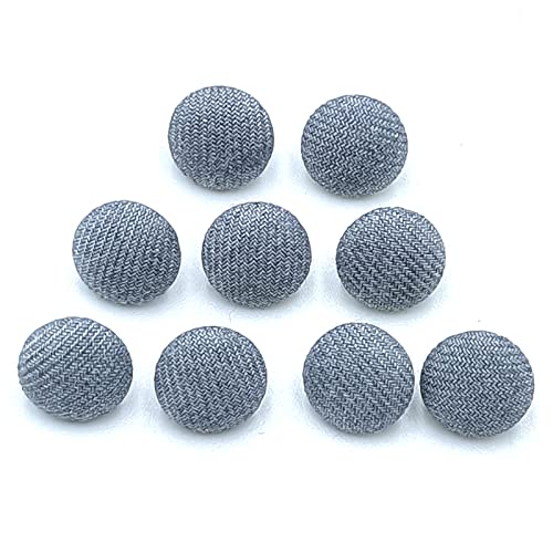 YOOGCORETT 50 Stück graue runde Knöpfe mit Stoffbezug mit Metallschaftknöpfen zum Nähen, DIY-Handwerk, handgefertigt, 10 mm YOOGCORETT 50 Stück graue runde Knöpfe mit Stoffbezug mit Metallschaftknöpfen zum Nähen, DIY-Handwerk, handgefertigt, 10 mm von YOOGCORETT