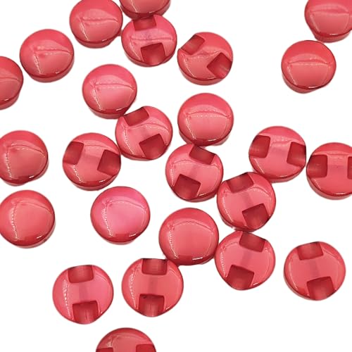 YOOGCORETT Bunte Nähknöpfe aus Kunstharz, 12,5 mm, für Bastelarbeiten, Scrapbooking, Kleidung, Nähzubehör, Rot, 100 Stück YOOGCORETT Bunte Nähknöpfe aus Kunstharz, 12,5 mm, für Bastelarbeiten, Scrapbooking, Kleidung, Nähzubehör, Rot, 100 Stück von YOOGCORETT