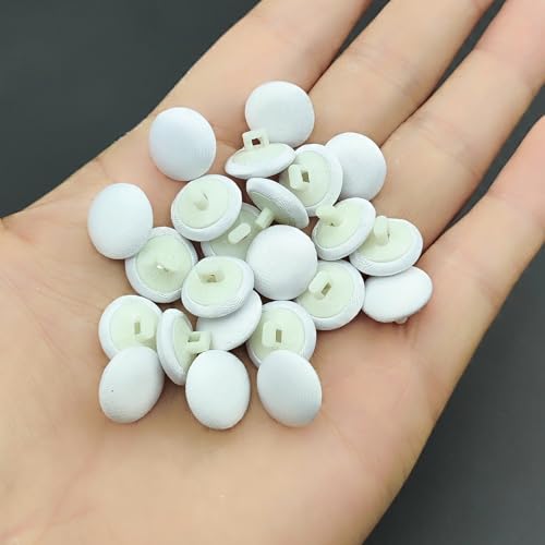 YOOGCORETT Knöpfe mit Schaft für Brautkleid, Hochzeitskleid, Nähen, Scrapbooking, Dekorationen, 12,5 mm, Weiß, 50 Stück YOOGCORETT Knöpfe mit Schaft für Brautkleid, Hochzeitskleid, Nähen, Scrapbooking, Dekorationen, 12,5 mm, Weiß, 50 Stück von YOOGCORETT