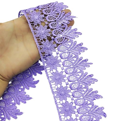 YOOGCORETT Spitzenband im Vintage-Stil, bestickter Rand, Applikation, Blumenborte zum Nähen, Basteln, Hochzeit, Party, Dekoration, ca. 3,3 cm, 2,7 m YOOGCORETT Spitzenband im Vintage-Stil, bestickter Rand, Applikation, Blumenborte zum Nähen, Basteln, Hochzeit, Party, Dekoration, ca. 3,3 cm, 2,7 m von YOOGCORETT