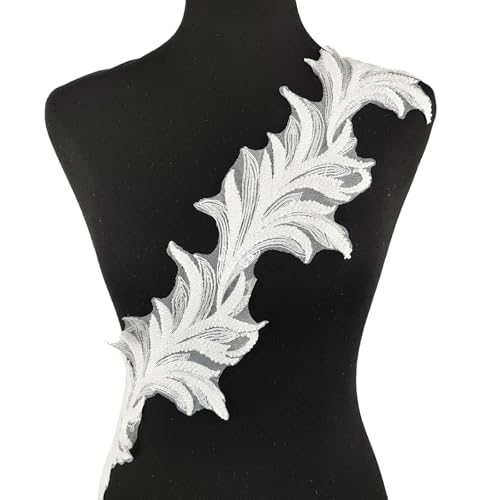 YOOGCORETT Weiße 3D-Stickerei, Pailletten-Spitzenapplikation, Blumenaufnäher, Zierperle für DIY, Nähen, Basteln, Hochzeitskleid, Dekoration, Zubehör, 91 cm YOOGCORETT Weiße 3D-Stickerei, Pailletten-Spitzenapplikation, Blumenaufnäher, Zierperle für DIY, Nähen, Basteln, Hochzeitskleid, Dekoration, Zubehör, 91 cm von YOOGCORETT