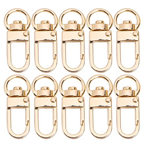 YOOJIA Drehverschluss Anhänger Schlüsselanhänger Schwenker Hummer Haken Karabiner Verschluss Karabinerhaken Schmuckverschluss Gold 10 Stück YOOJIA Drehverschluss Anhänger Schlüsselanhänger Schwenker Hummer Haken Karabiner Verschluss Karabinerhaken Schmuckverschluss Gold 10 Stück von YOOJIA