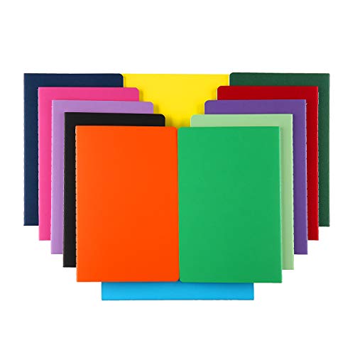 YOOMONA 12er Farbe Groß Liniert Notizbuch, Tagebücher, Skizzenbücher für das Klassenzimmer, Gastgeschenke, 21x28CM von YOOMONA
