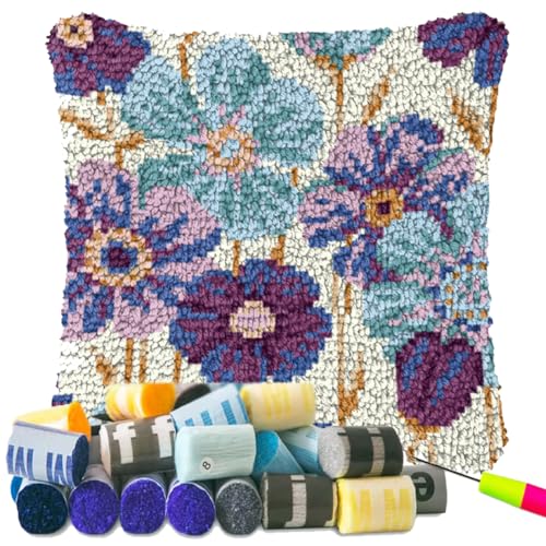 YOOTOM Knüpfhaken Kissen Kits für Kinder oder Anfänger Erwachsene,Knüpfteppich Zum Selber Knüpf-Sets Kissenbezug Teppich Stickerei Set DIY Latch Hook Cushion 43x43cm YOOTOM Knüpfhaken Kissen Kits für Kinder oder Anfänger Erwachsene,Knüpfteppich Zum Selber Knüpf-Sets Kissenbezug Teppich Stickerei Set DIY Latch Hook Cushion 43x43cm von YOOTOM