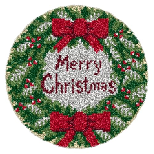 YOOTOM Knüpfteppich zum Selber Knüpfen, DIY Weihnachten Knüpfsets Kreuzstich Teppich Christmas Latch Hook Rug Kits 52x38cm YOOTOM Knüpfteppich zum Selber Knüpfen, DIY Weihnachten Knüpfsets Kreuzstich Teppich Christmas Latch Hook Rug Kits 52x38cm von YOOTOM
