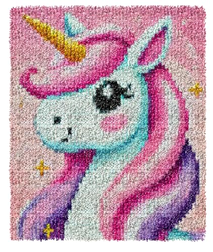YOOTOM Einhorn Knüpfteppich zum Selber Knüpfen, DIY Weihnachten Knüpfsets Kreuzstich Teppich Latch Hook Rug Kits 52x38cm YOOTOM Einhorn Knüpfteppich zum Selber Knüpfen, DIY Weihnachten Knüpfsets Kreuzstich Teppich Latch Hook Rug Kits 52x38cm von YOOTOM