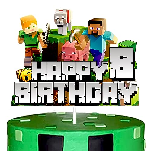 YOOYEH 1 x 8. Party-Kuchenaufsatz, Cartoon-Film-Thema, Happy Birthday-Partyzubehör, Dekorationen für Jungen und Mädchen YOOYEH 1 x 8. Party-Kuchenaufsatz, Cartoon-Film-Thema, Happy Birthday-Partyzubehör, Dekorationen für Jungen und Mädchen von YOOYEH